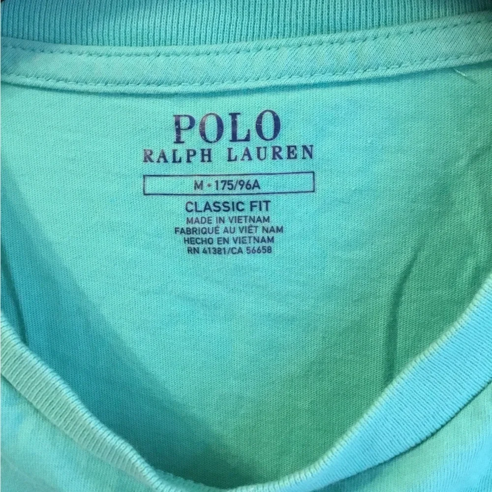 Polo by Ralph Lauren Aqua Short Sleeve Tee Size Medium